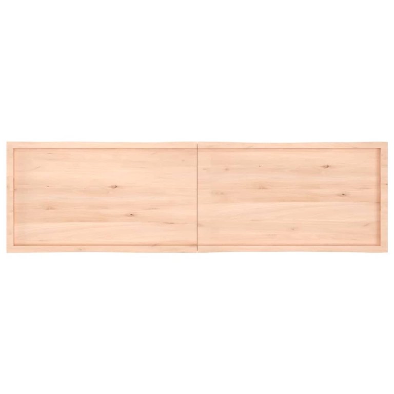 Blat masă 220x60x(2-4) cm lemn stejar netratat contur organic