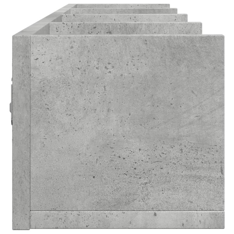 Dulapuri de perete 2 buc. gri beton 99x18x16,5cm lemn prelucrat