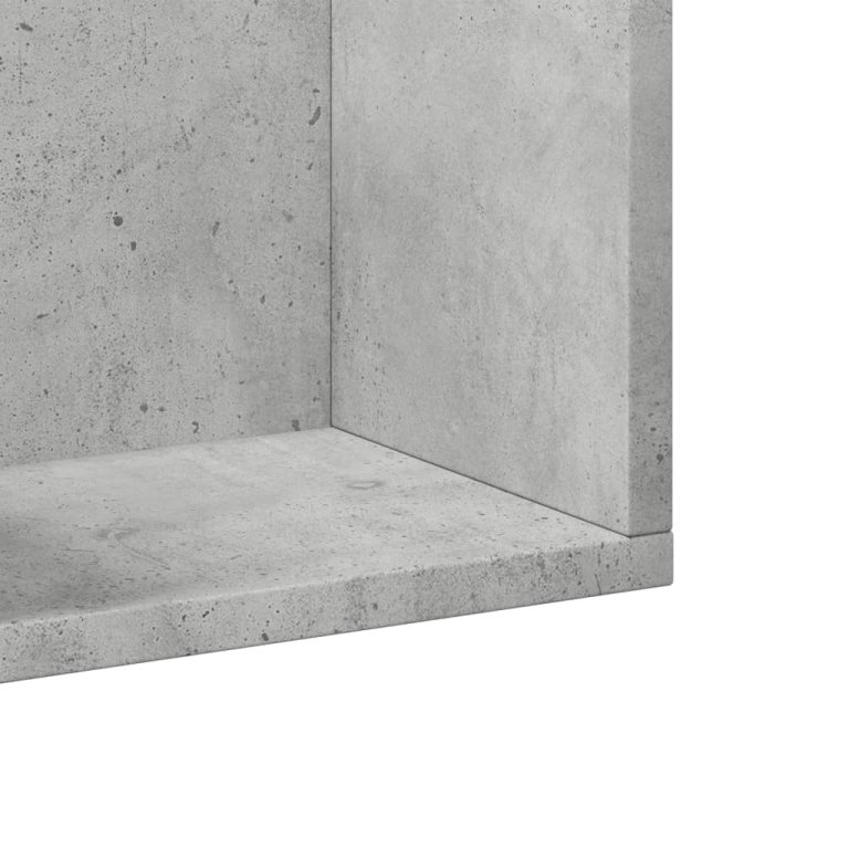 Dulapuri de perete 2 buc. gri beton 99x18x16,5cm lemn prelucrat