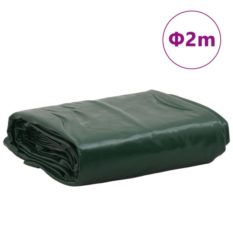 Prelată, verde, Ø 2 m, 650 g/m²