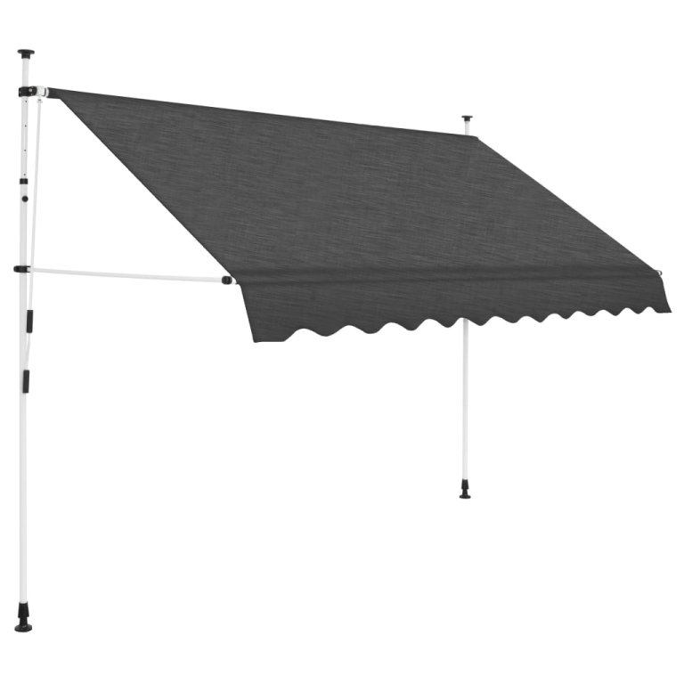 Copertină retractabilă manual, antracit, 300 cm