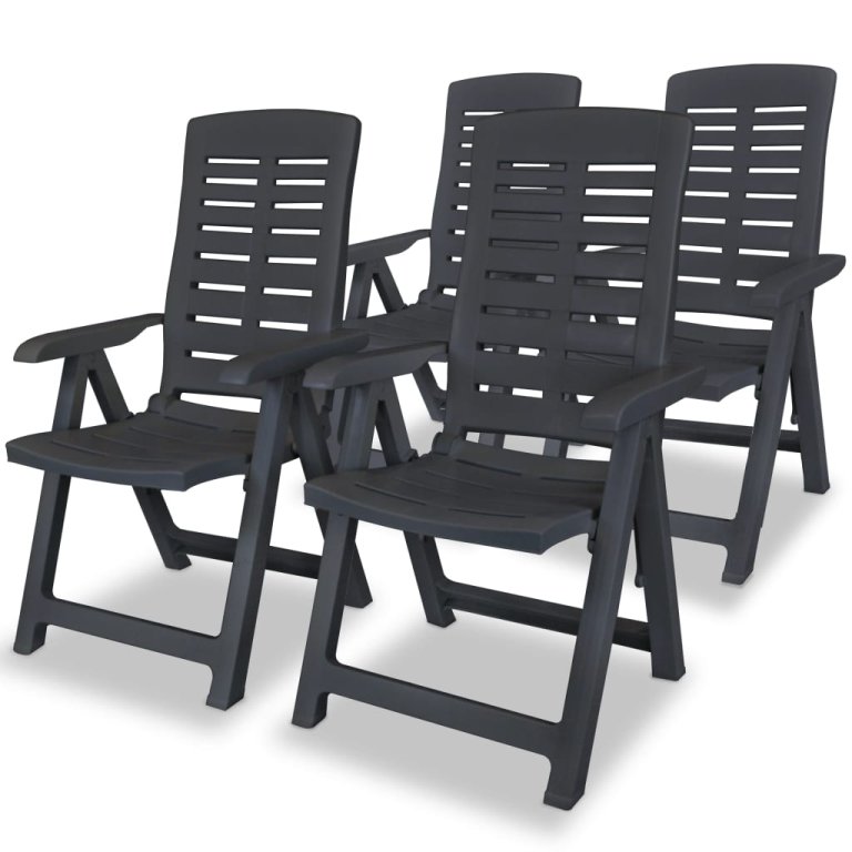 Set mobilier de exterior, 5 piese, antracit, plastic