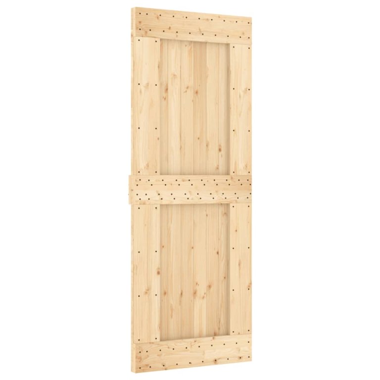 Ușă glisantă cu set de feronerie 80x210 cm, lemn masiv de pin