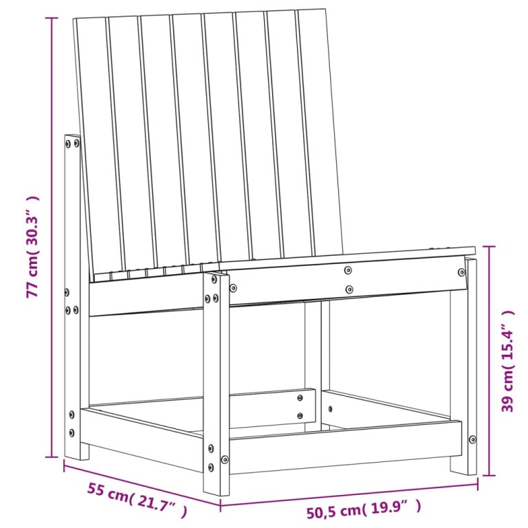 Set mobilier de grădină, 3 piese, lemn masiv douglas