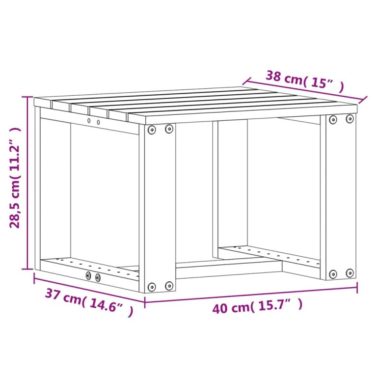 Set mobilier grădină, 3 piese, maro ceruit, lemn masiv pin