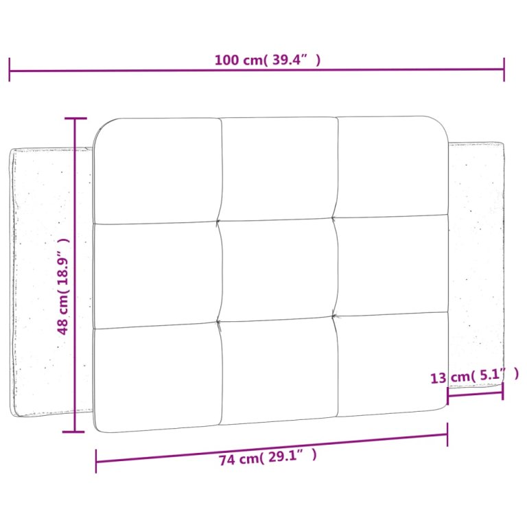 Pernă pentru tăblie pat, alb, 100 cm, piele artificială