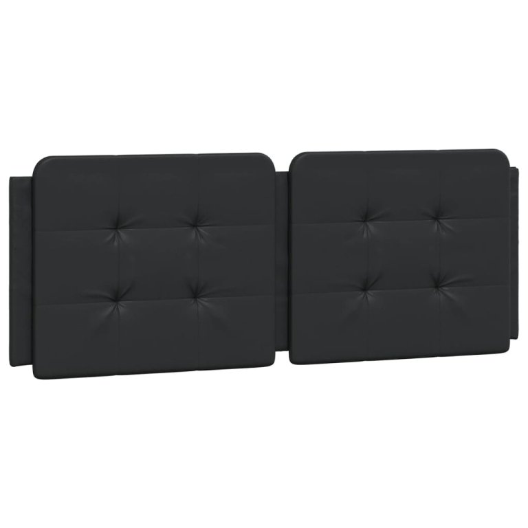 Pernă pentru tăblie pat, negru, 120 cm, piele artificială