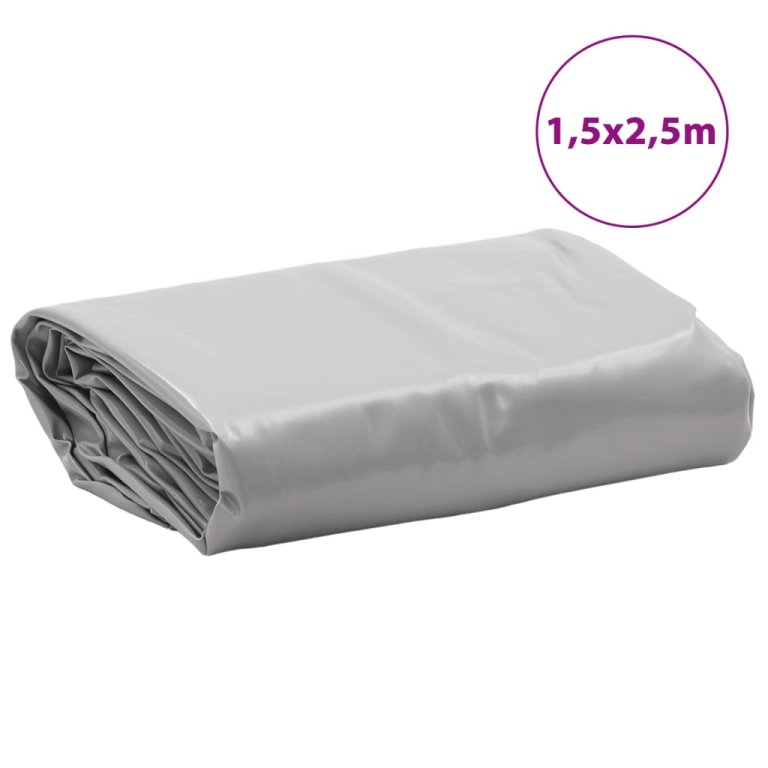 Prelată, gri, 1,5x2,5 m, 650 g/m²