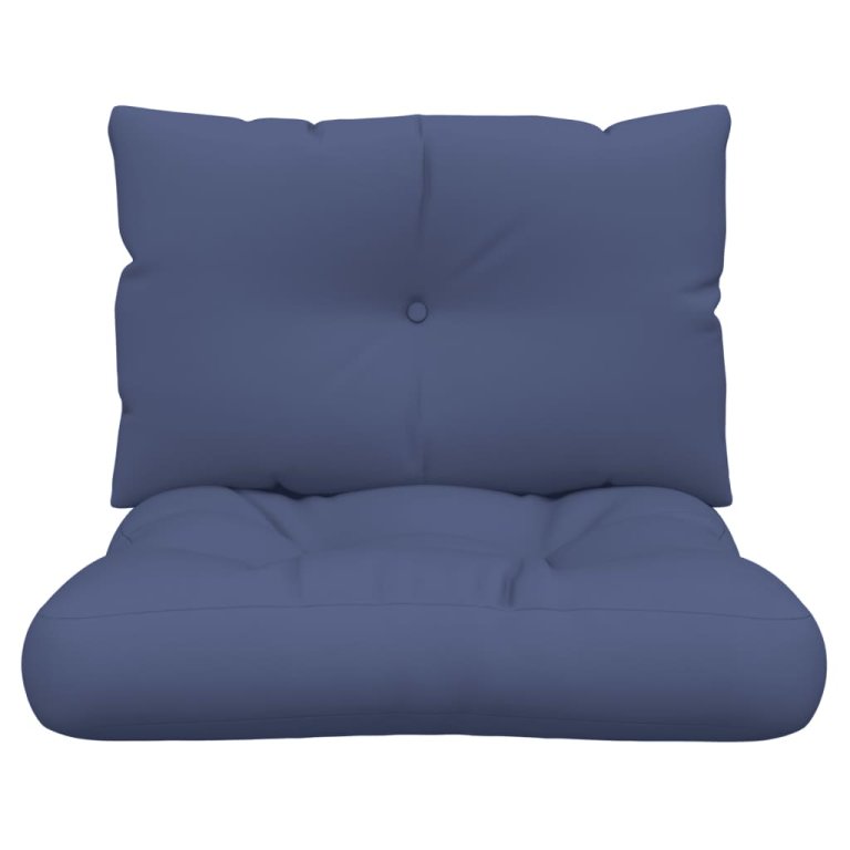 Set pernă de paleți, bleumarin, 60x38x13 cm, material textil