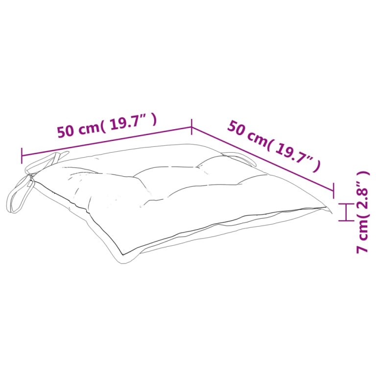 Perne de scaun, 6 buc., antracit, 50x50x7 cm, textil oxford