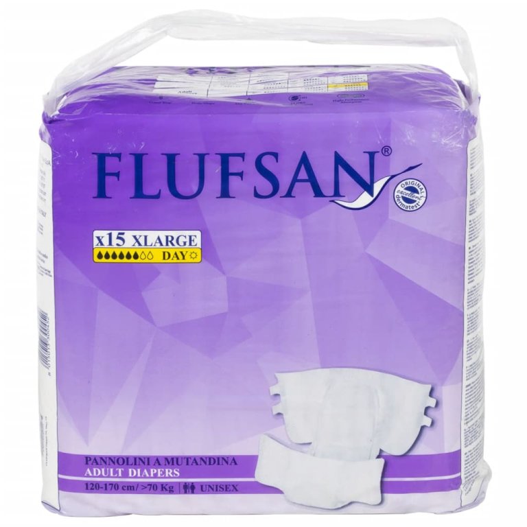 Flufsan Scutece pentru adulți de unică folosință, 15 buc., mărimea XL