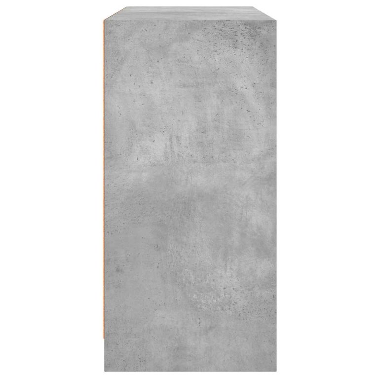 Dulap, gri beton, 102x37x75,5 cm, lemn prelucrat