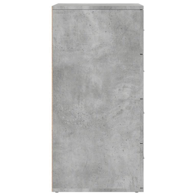 Dulapuri, 2 buc., gri beton, 60x39x80 cm, lemn prelucrat