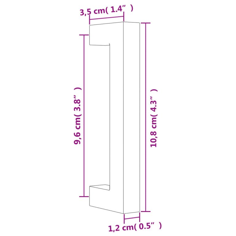 Mânere de dulap, 20 buc., auriu, 96 mm, oțel inoxidabil