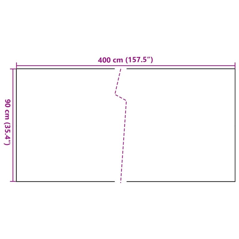 Paravan pentru balcon, antracit, 400x90 cm, poliratan