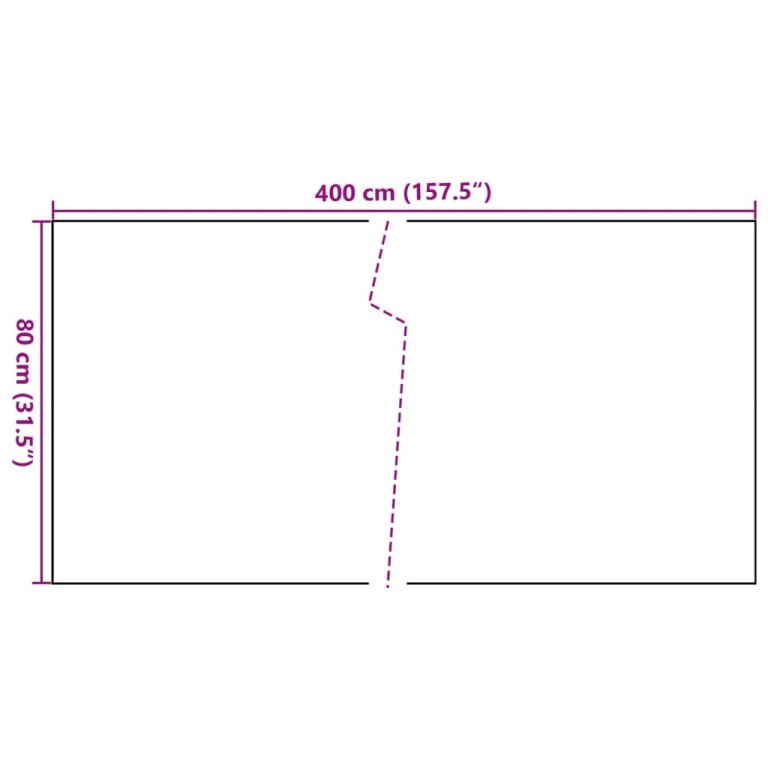 Paravan pentru balcon, negru, 400x80 cm, poliratan