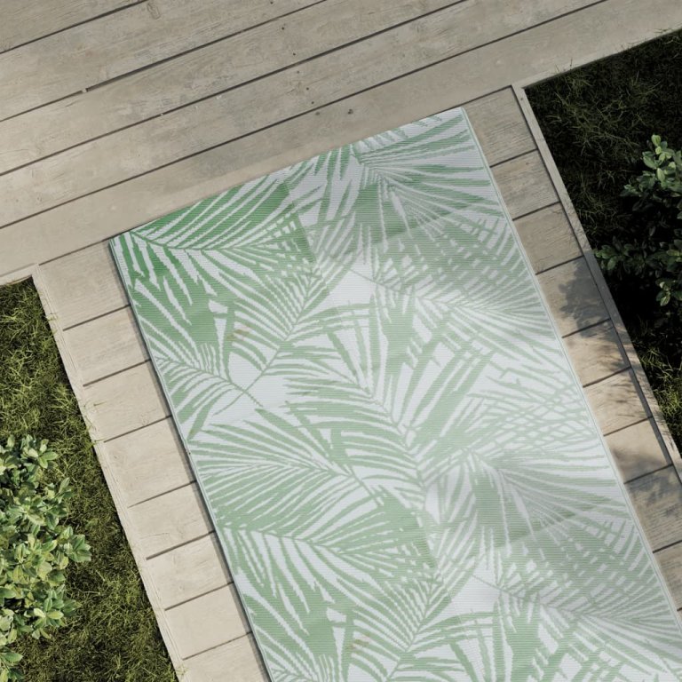 Covor de exterior, verde, 80x250 cm, PP