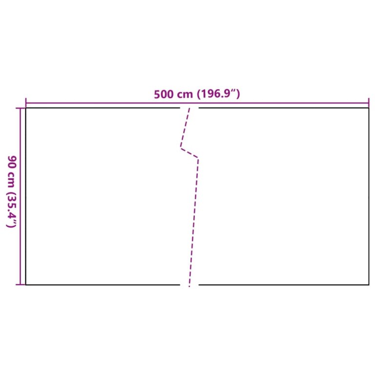 Paravan Balcon Maro Deschis 500x90 cm Poly Rattan