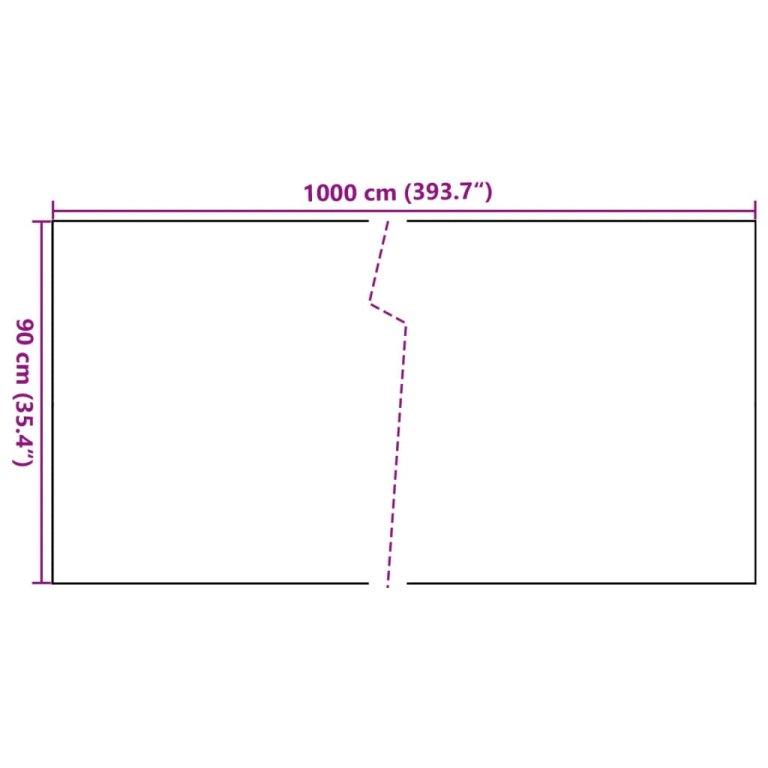 Paravan Balcon Alb 1000x90 cm Poly Rattan