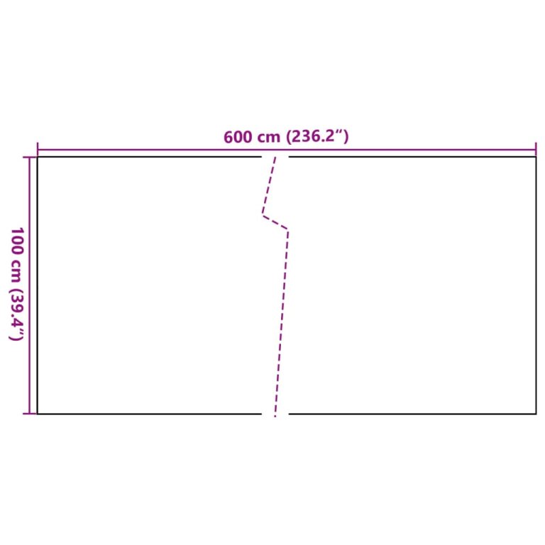 Paravan Balcon Alb 600x100 cm Poly Rattan