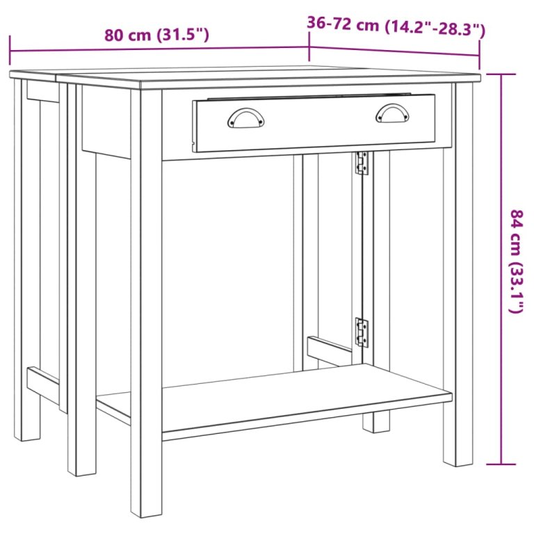 Set mobilier de bar, 5 piese, lemn masiv de pin