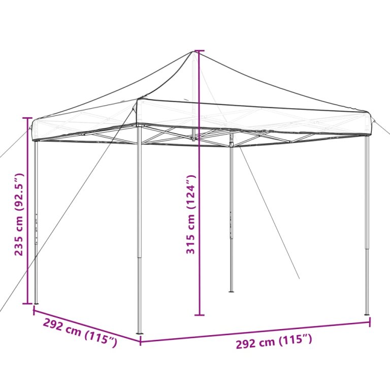 Cort de petrecere pliabil Pop-Up, 292x292x315 cm, bej