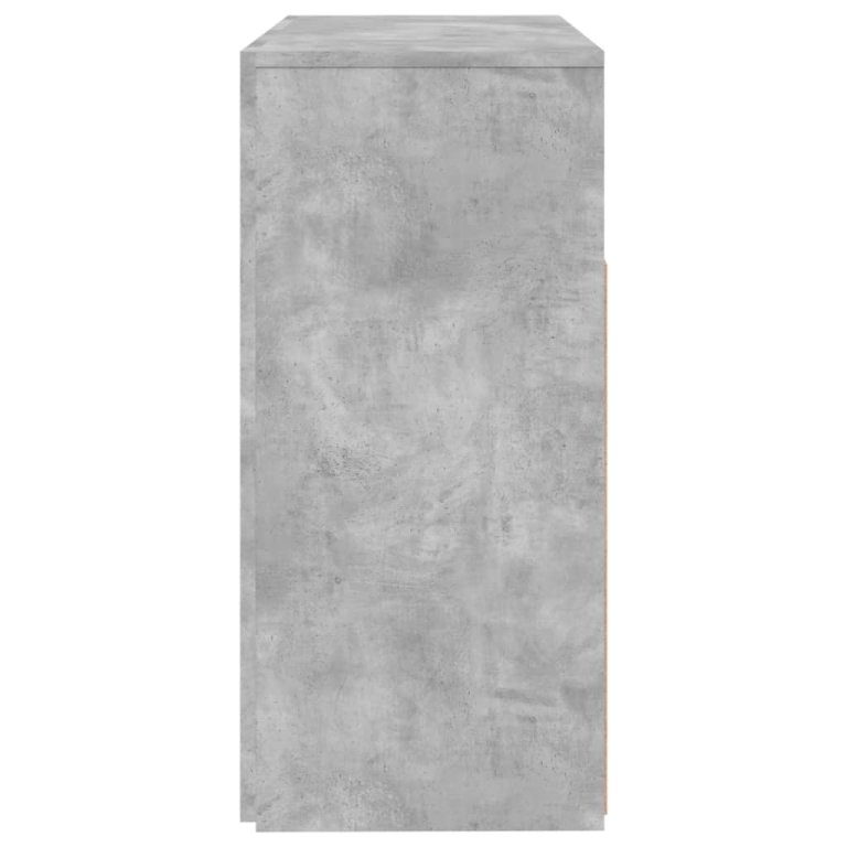 Servantă cu lumini LED, gri beton, 80x35x75 cm