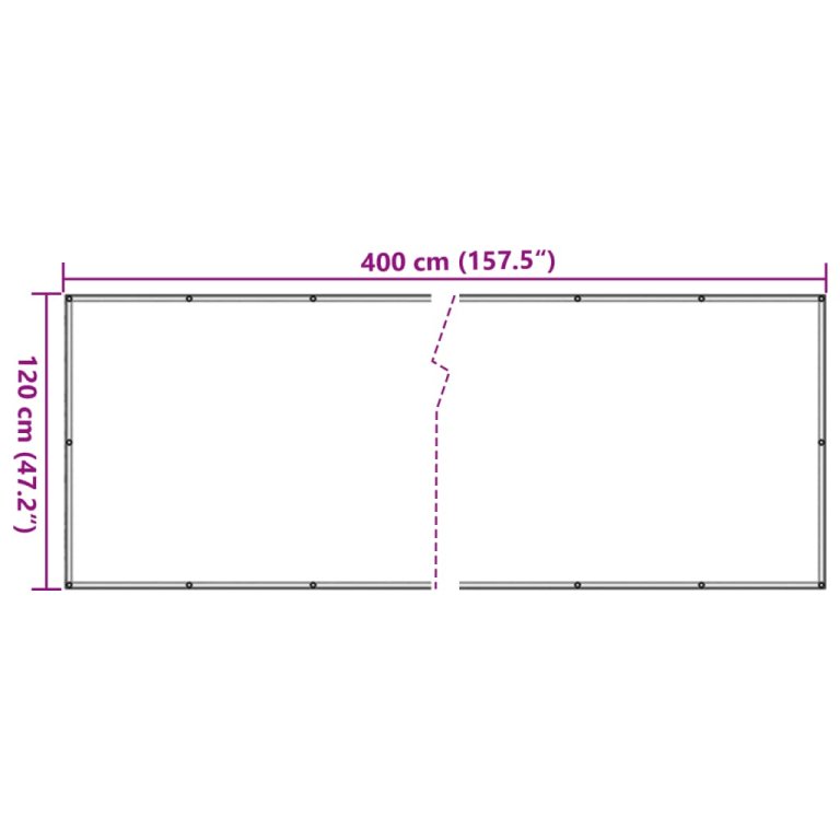 Paravan de balcon cu aspect de piatră, 400x120 cm, PVC