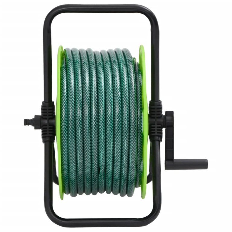 Tambur pentru furtun autonom, verde, cu furtun PVC de 30 m