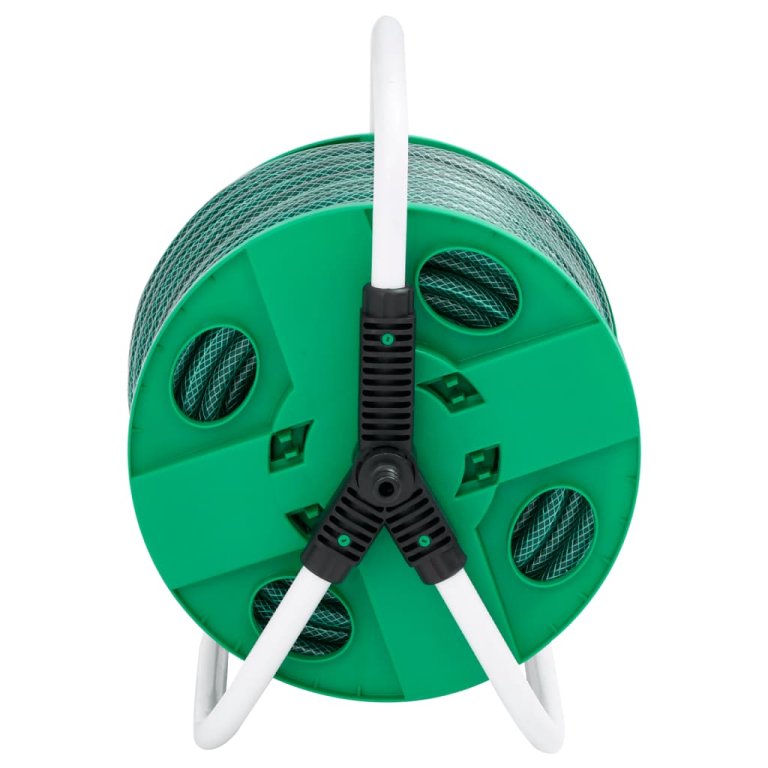 Tambur pentru furtun autonom, verde, cu furtun PVC de 30 m