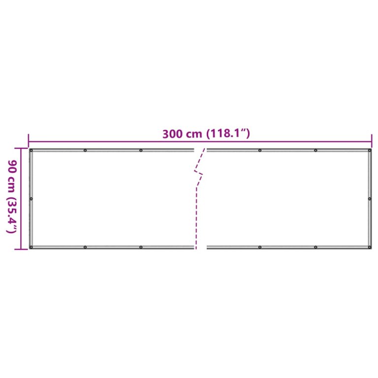 Paravan de balcon cu aspect de piatră, 300x90 cm, PVC