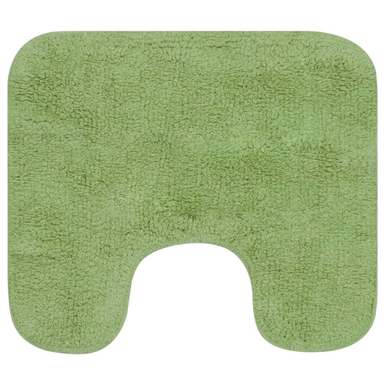 Set covorașe baie, 2 buc., verde, material textil