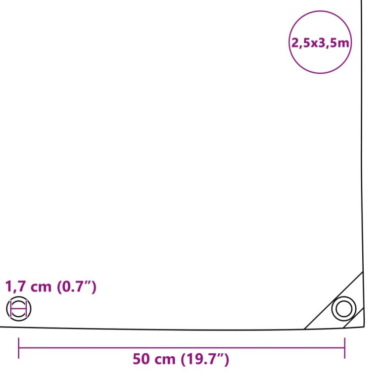 Prelată, albastru, 2,5 x 3,5 m, 650 g/m²