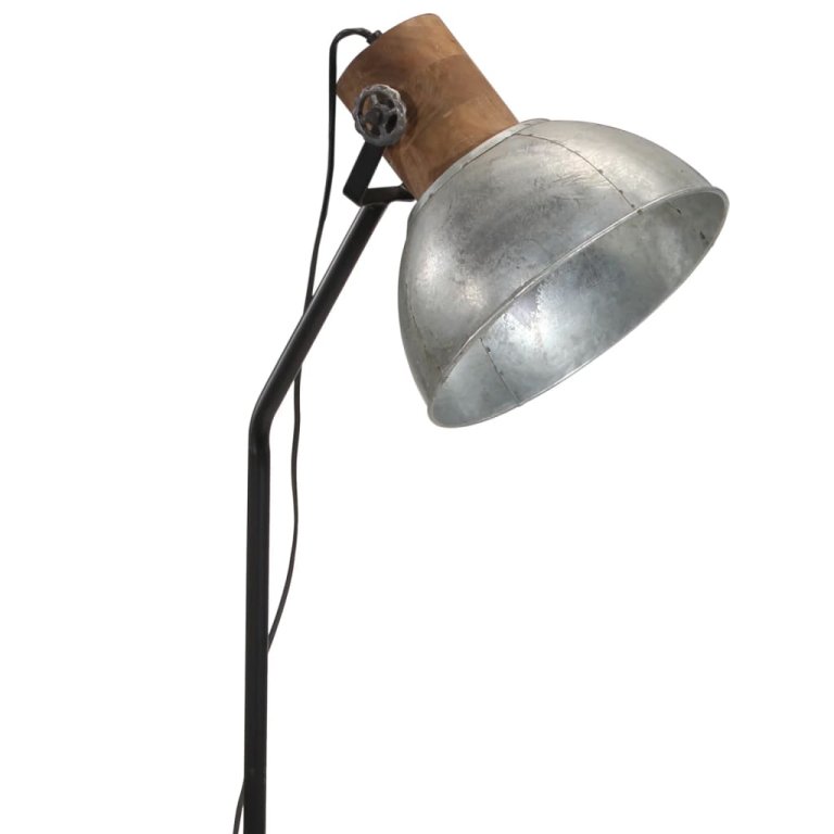 Lampă de podea 25 W, argintiu vintage, 30x30x100-150 cm, E27