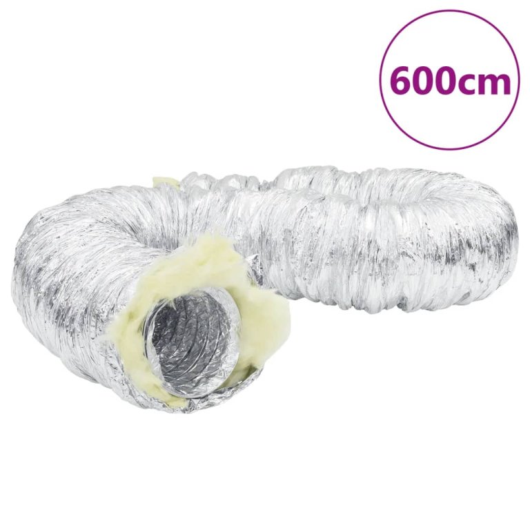 Conductă de ventilație izolată, 6 m, Ø15 cm, aluminiu