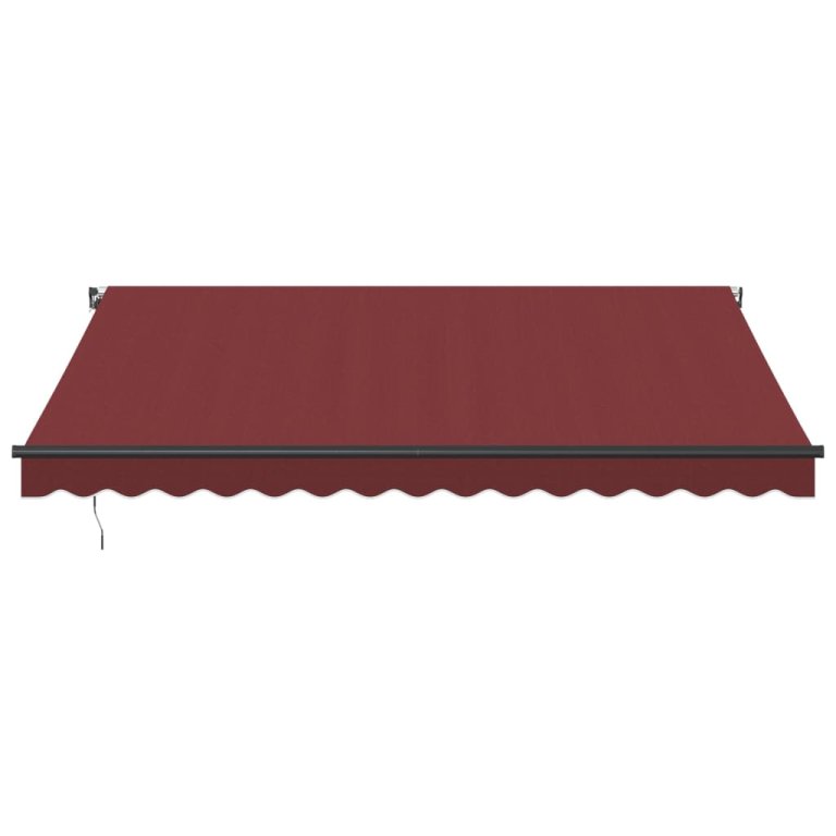 Copertina retractabilă manual cu LED-uri, vișiniu, 400x350 cm