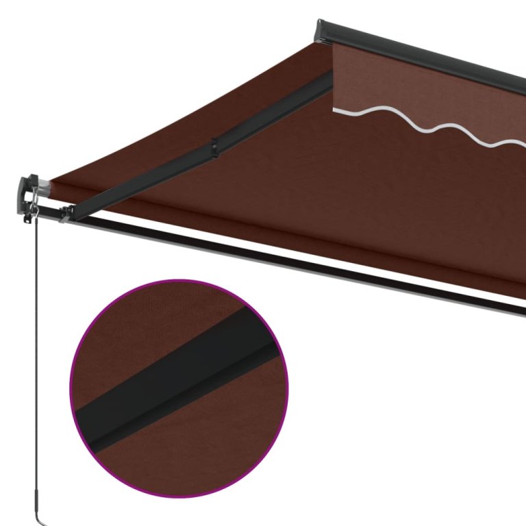 Copertină retractabilă manual, maro, 400x300 cm