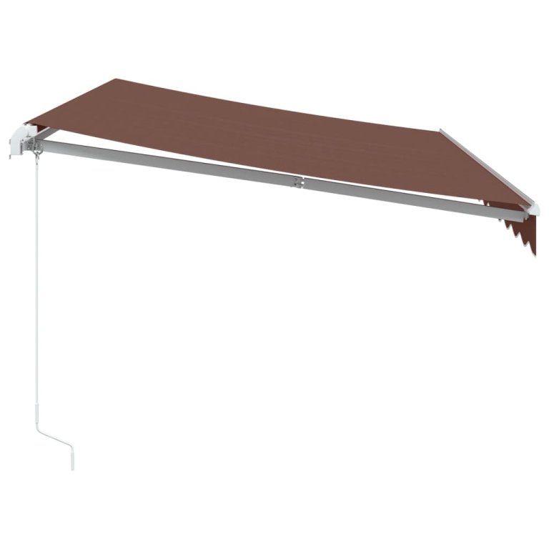 Copertină retractabilă manual, maro, 350x250 cm