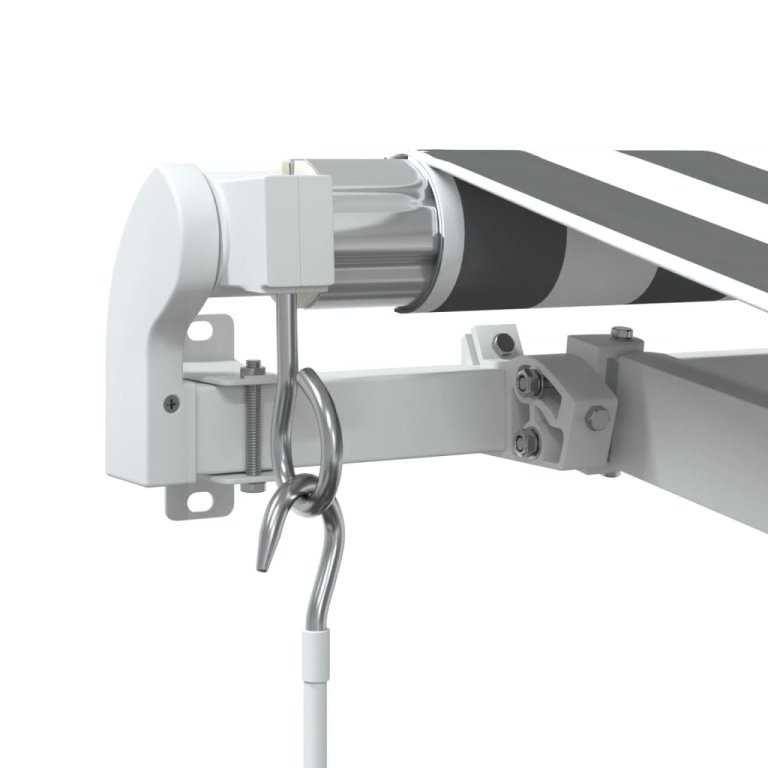 Copertină retractabilă manual cu LED, antracit/alb, 600x350 cm