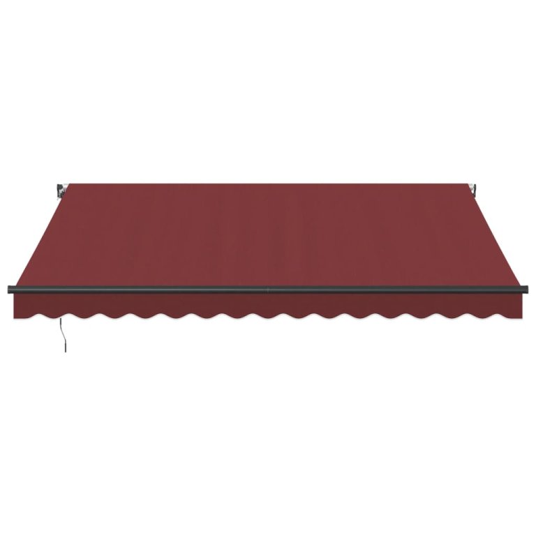 Copertina retractabilă manual cu LED-uri, vișiniu, 400x300 cm