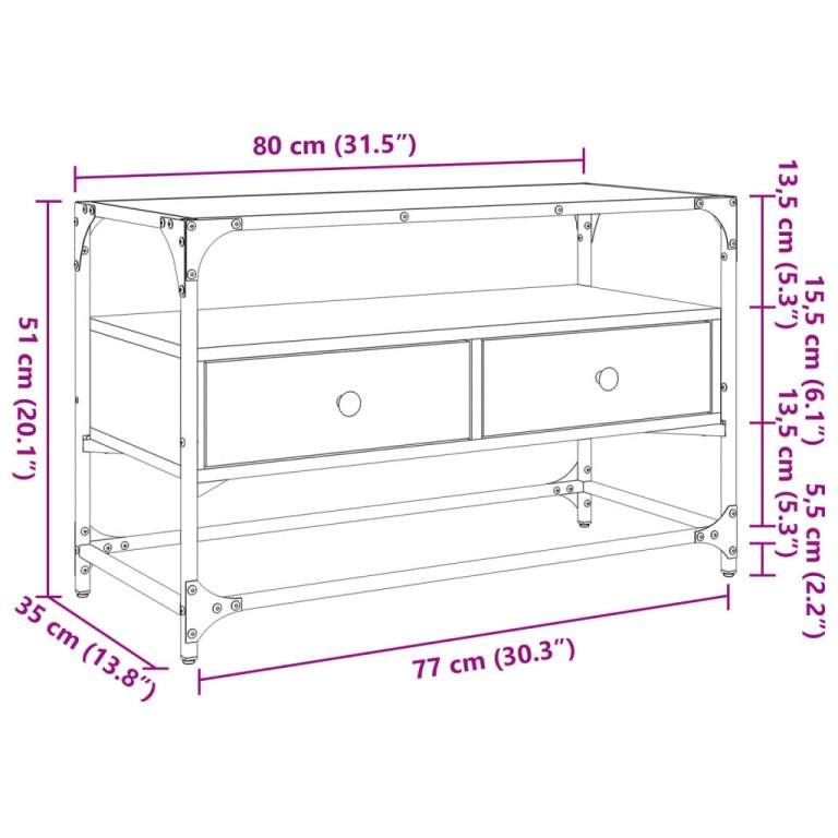 Dulap TV blat sticlă, negru, 80x35x51 cm lemn prelucrat