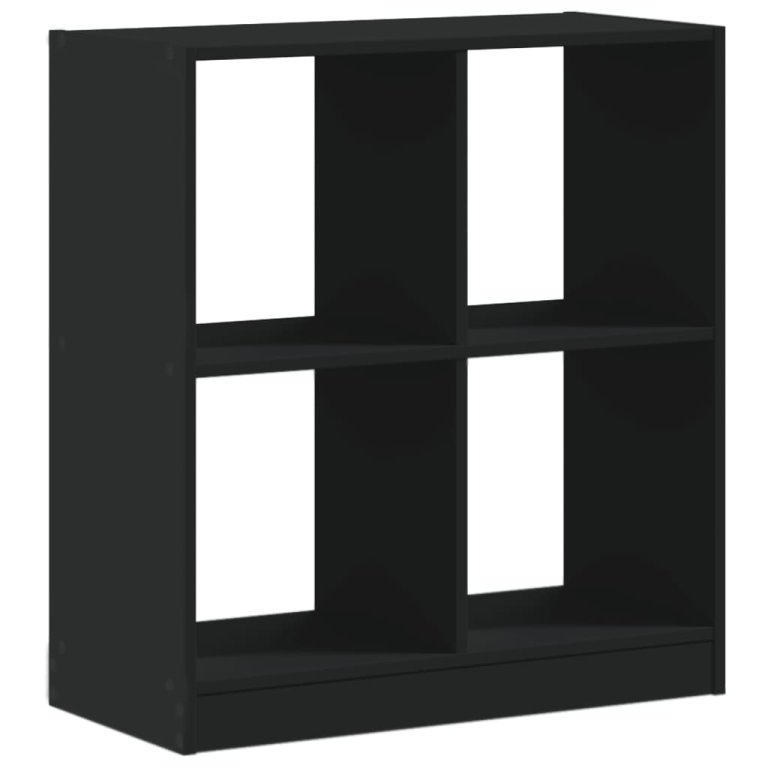 Bibliotecă, negru, 68,5x32x75 cm, lemn prelucrat