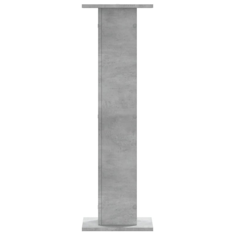 Noptiere, 2 buc., gri beton, 30x30x95 cm, lemn prelucrat