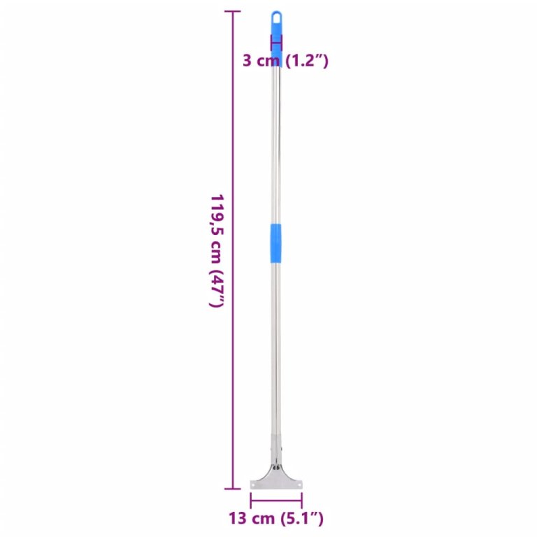 Mâner pentru racletă de podea 119,5 cm oțel și plastic