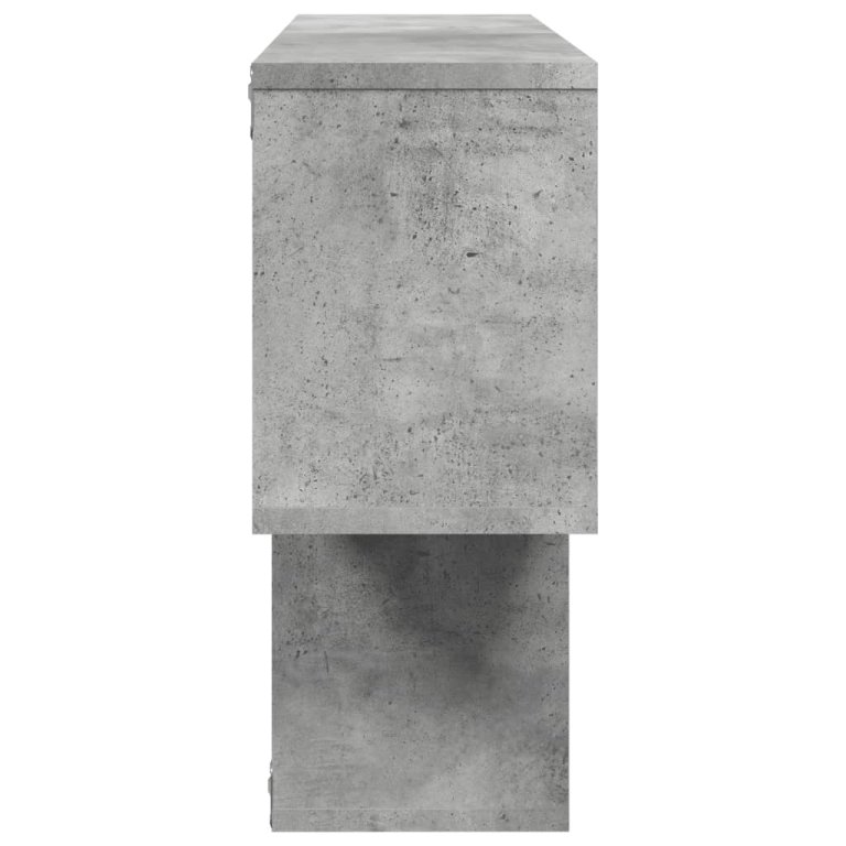 Raft de perete, gri beton, 100x20x53 cm , lemn prelucrat