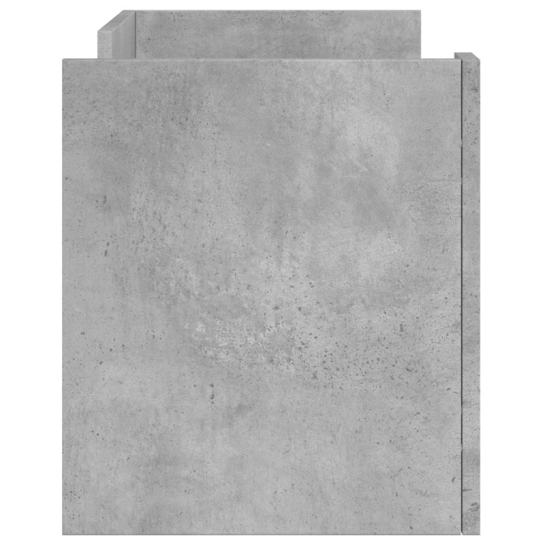 Comodă TV, gri beton, 80x35x40 cm, lemn prelucrat