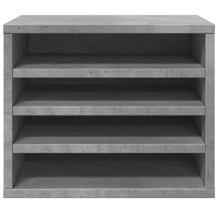 Organizator birou, gri beton, 36x26x29,5 cm lemn prelucrat