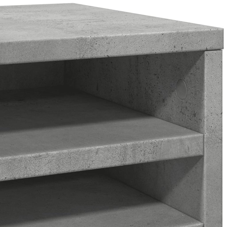 Organizator birou, gri beton, 36x26x29,5 cm lemn prelucrat