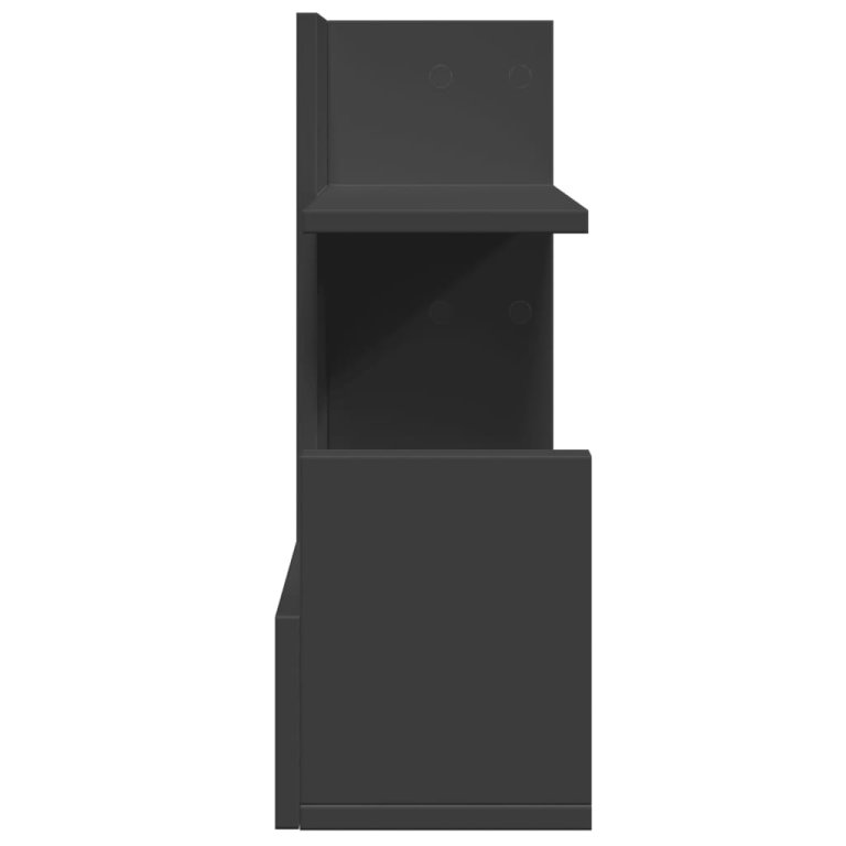 Organizator de birou, negru, 49x20x52,5 cm, lemn prelucrat