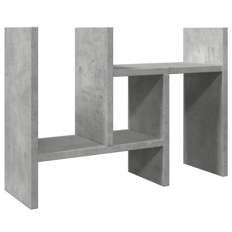 Organizator birou, gri beton, 34,5x15,5x35,5 cm lemn prelucrat